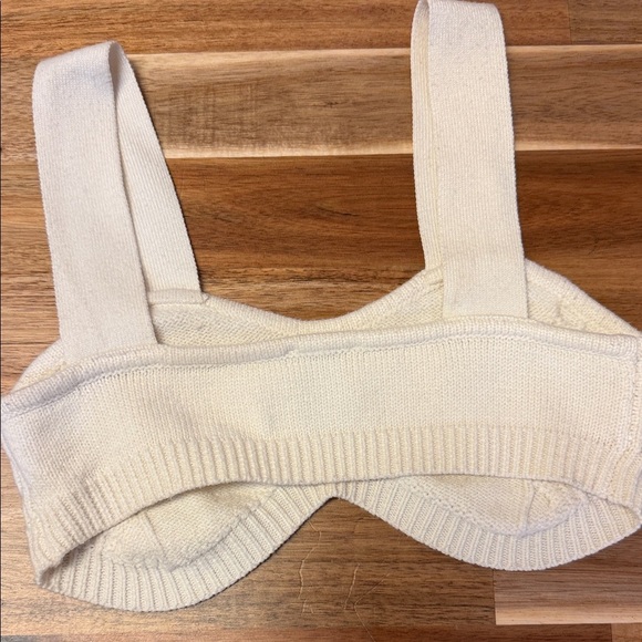 Princess Polly knit  Cream Bra Top Xsmall/Small - Picture 3 of 5